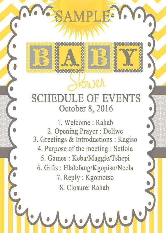 51 Creating Agenda Template For Baby Shower in Word by Agenda Template For Baby Shower