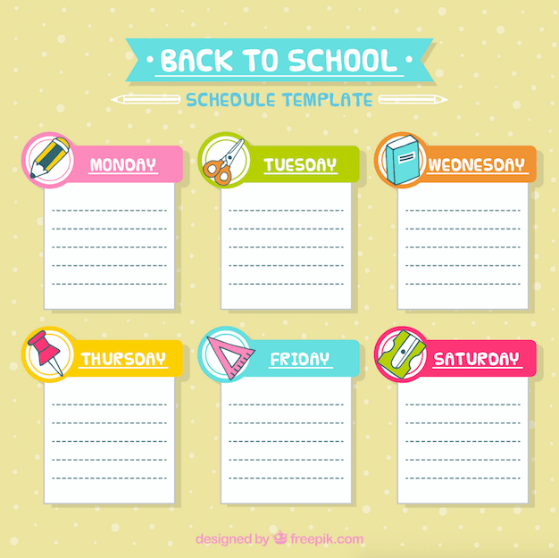 51 Creating Back To School Schedule Template Download with Back To School Schedule Template