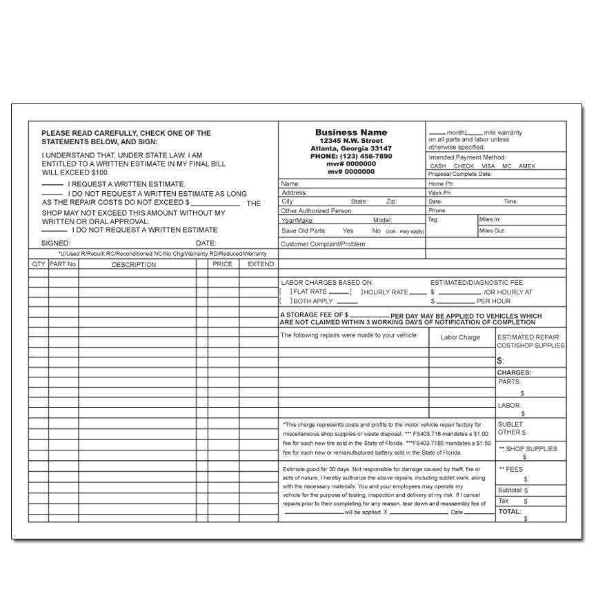 51 Creating Diesel Repair Invoice Template With Stunning Design for Diesel Repair Invoice Template