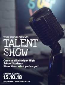 51 Creating School Talent Show Flyer Template With Stunning Design with School Talent Show Flyer Template