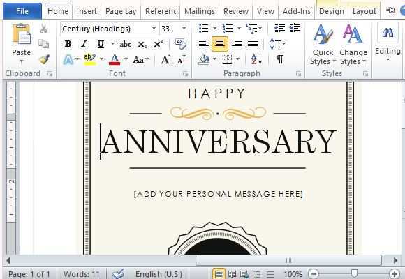 51 Customize Our Free Anniversary Card Template For Microsoft Word PSD File for Anniversary Card Template For Microsoft Word