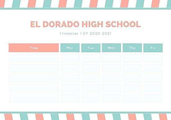 51 Customize Our Free Class Schedule Template Online Photo with Class Schedule Template Online