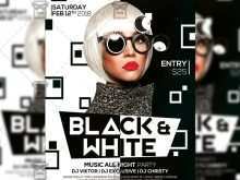 51 Format Black And White Party Flyer Template Now for Black And White Party Flyer Template