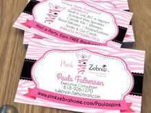 Pink Zebra Business Card Templates