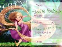 51 Format Rapunzel Birthday Card Template With Stunning Design with Rapunzel Birthday Card Template