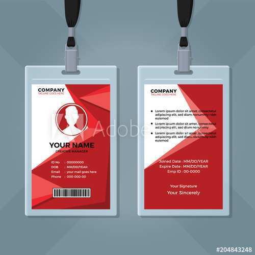 51 Free Printable Red Id Card Template With Stunning Design for Red Id Card Template