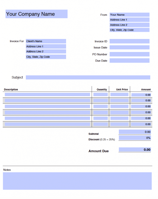 51 Online Create Blank Invoice Template in Photoshop for Create Blank ...