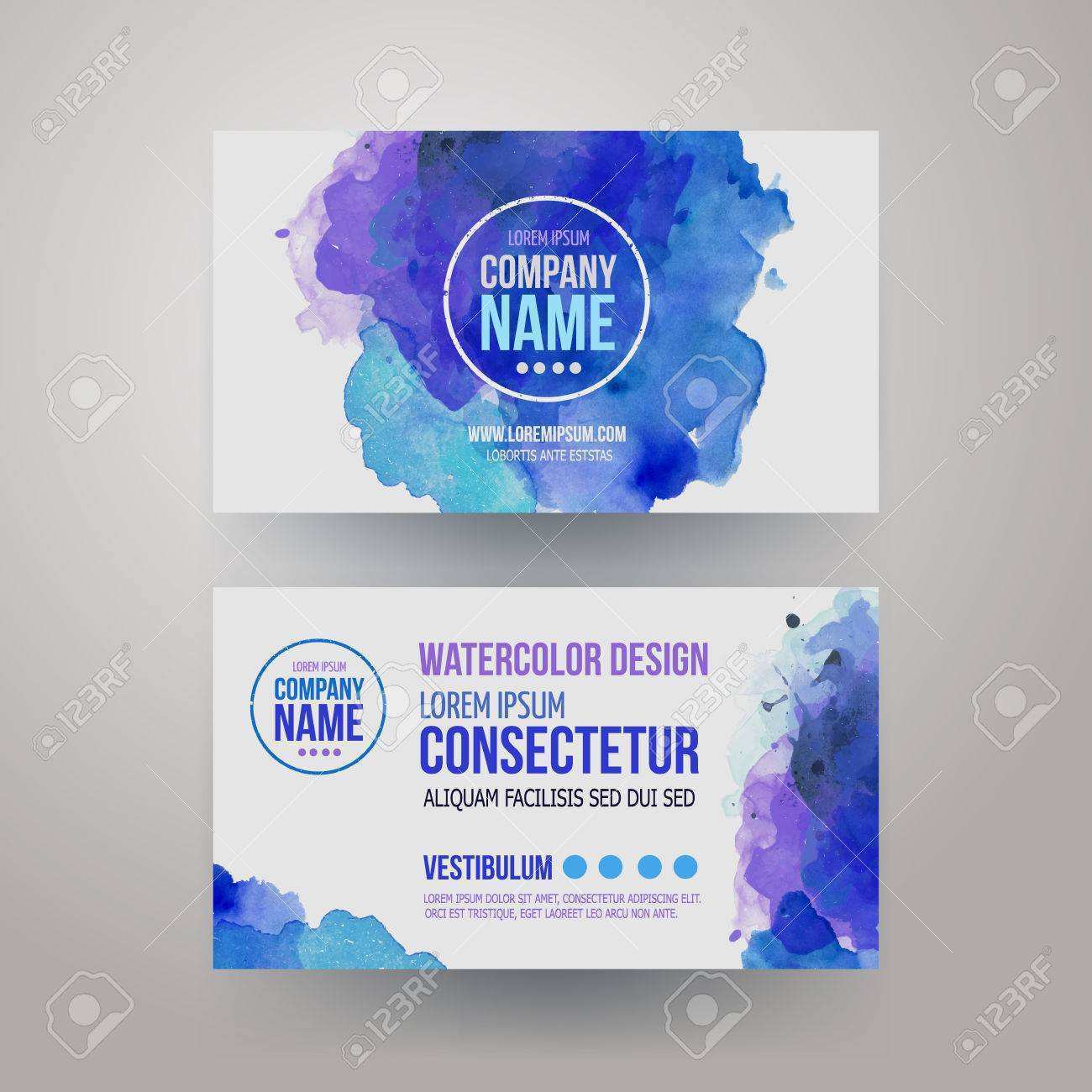 51 Printable Business Card Templates Watercolor in Word for Business Card Templates Watercolor