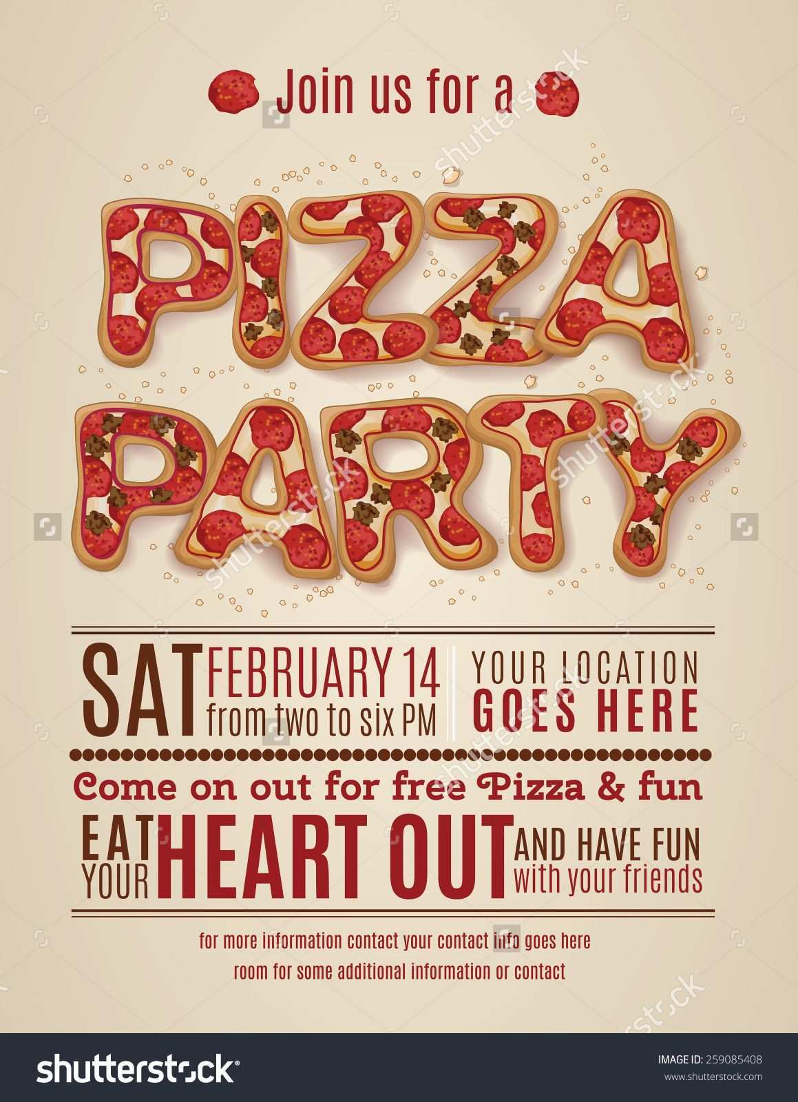 51 Printable Pizza Party Flyer Template Free Maker with Pizza Party Flyer Template Free