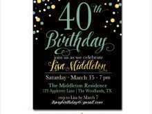 51 Report 40Th Birthday Card Template Free PSD File with 40Th Birthday Card Template Free