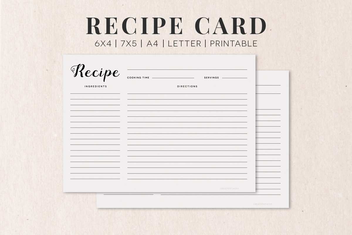 51 Standard 5X7 Recipe Card Template Free Formating for 5X7 Recipe Card Template Free
