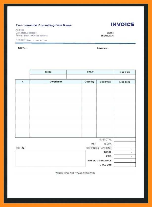 51 Standard Invoice Template Xls for Ms Word with Invoice Template Xls