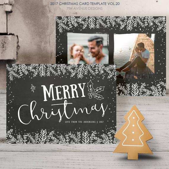 51 The Best Christmas Card Templates Etsy PSD File with Christmas Card Templates Etsy