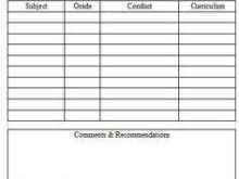 52 Best Blank Report Card Template Homeschool for Ms Word with Blank Report Card Template Homeschool