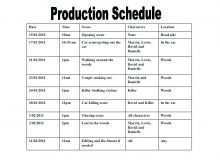 52 Best Production Shooting Schedule Template Templates with Production Shooting Schedule Template