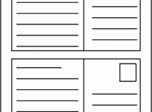 52 Blank Postcard Template With Writing Lines Download with Postcard Template With Writing Lines
