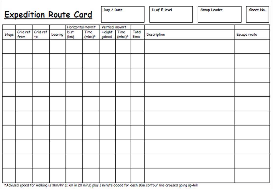 52 Blank Route Card Template Excel in Word by Route Card Template Excel