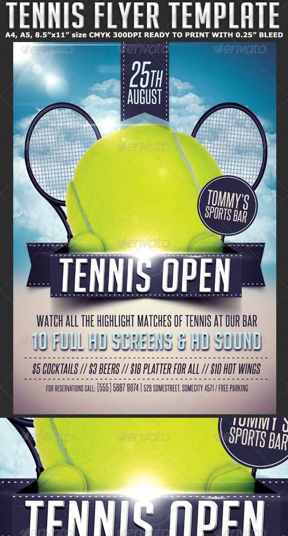 52 Blank Tennis Flyer Template Free Maker with Tennis Flyer Template Free
