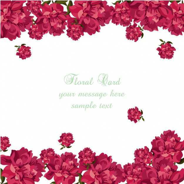 52 Create Floral Card Template Free For Free with Floral Card Template Free