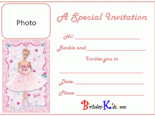 52 Creating Birthday Card Template Barbie for Ms Word for Birthday Card Template Barbie