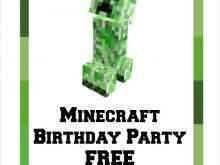 52 Creating Minecraft Birthday Card Template Printable Templates for Minecraft Birthday Card Template Printable