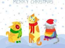 52 Creative Cat Christmas Card Template for Ms Word for Cat Christmas Card Template