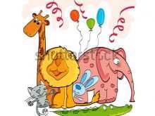 52 Creative Zoo Birthday Card Template PSD File by Zoo Birthday Card Template