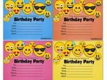52 Format Emoji Birthday Card Template for Ms Word by Emoji Birthday Card Template