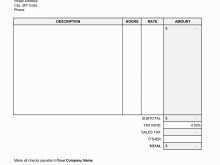 52 Format Sample Blank Invoice Template for Ms Word by Sample Blank Invoice Template