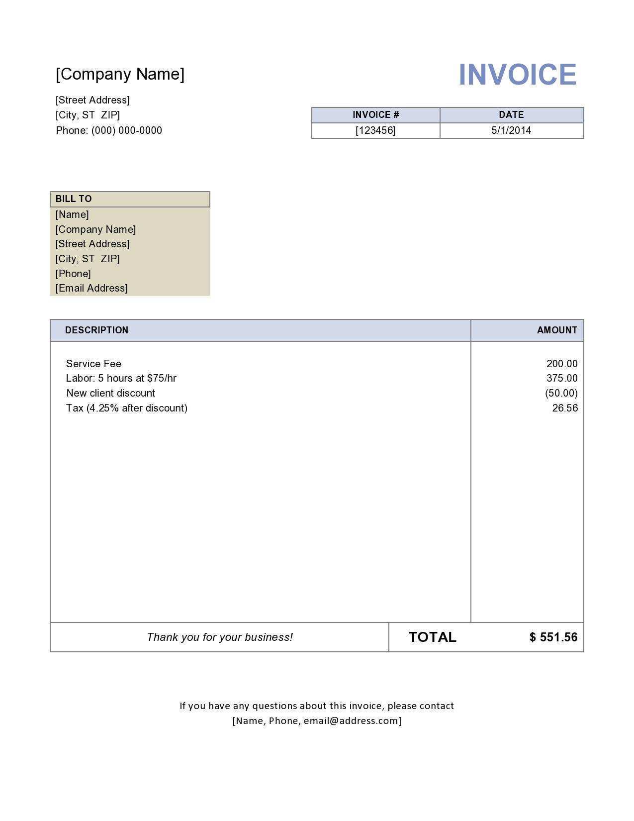 Download Free Invoice Template Uk Openoffice Background