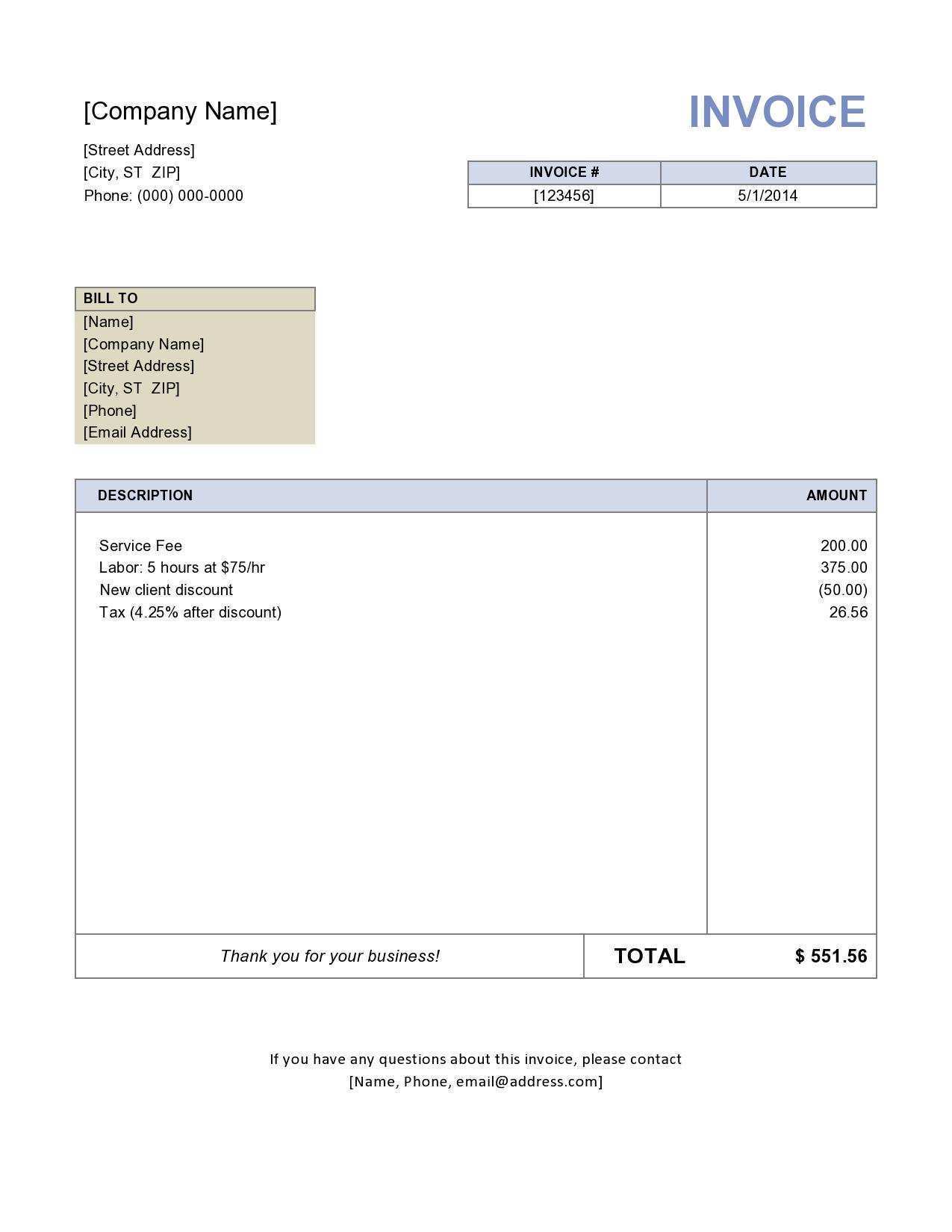 46+ Open Office Invoice Template Free Pics