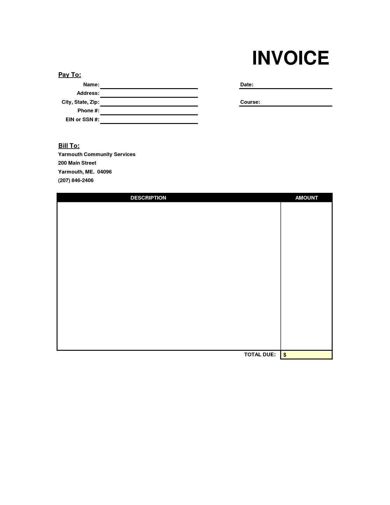 52 Free Printable Blank Invoice Template For Microsoft Excel Templates For Blank Invoice Template For Microsoft Excel Cards Design Templates