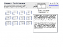 52 Free Printable Business Card Size Calendar Template Now with Business Card Size Calendar Template