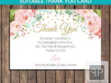 52 How To Create Thank You Card Template For Baby Shower Download by Thank You Card Template For Baby Shower