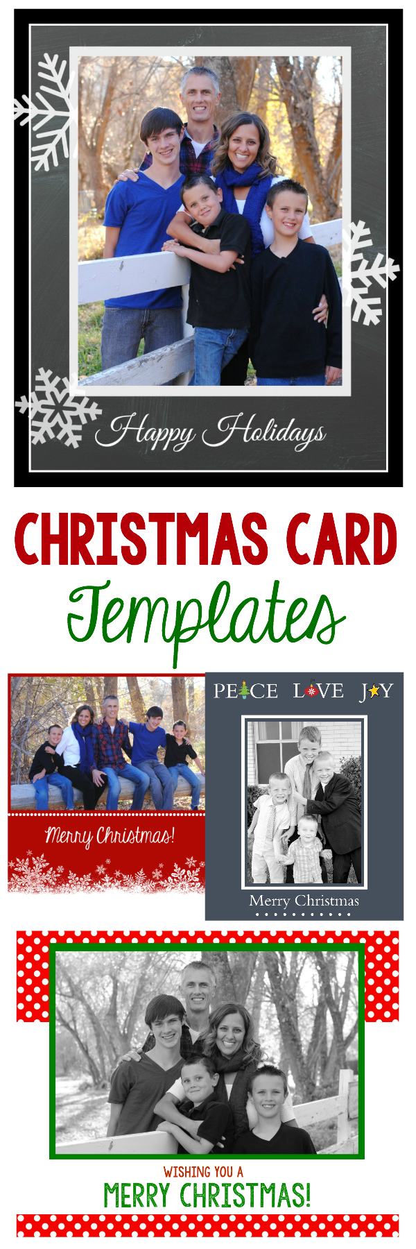  4X6 Christmas Photo Card Template Free Cards Design Templates