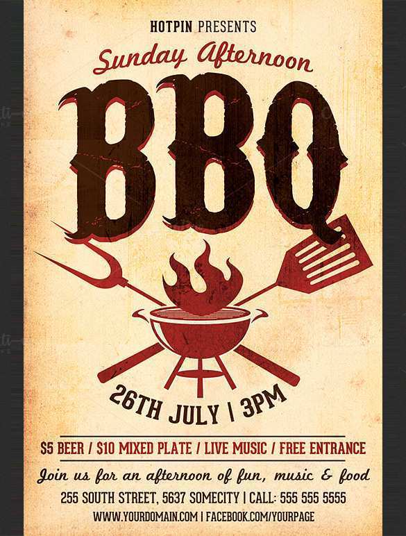 52 Online Bbq Flyer Template in Photoshop by Bbq Flyer Template