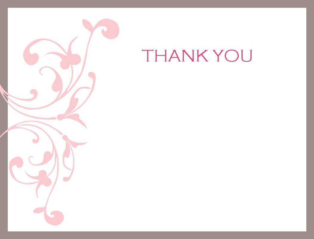 Thank You Card Template Free Download Word