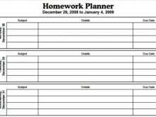 52 Printable High School Homework Planner Template in Photoshop for High School Homework Planner Template