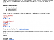 52 Printable Interview Schedule Template Email PSD File for Interview Schedule Template Email