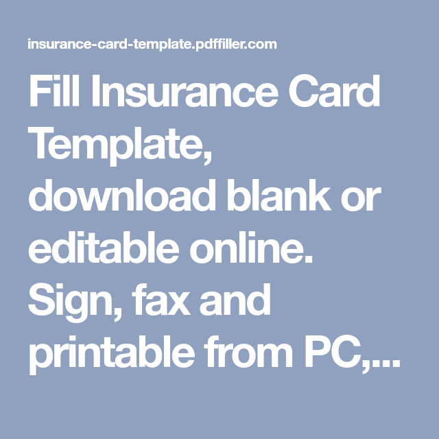 52 Report Printable Insurance Card Template in Word with Printable Insurance Card Template