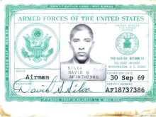 Us Army Id Card Template