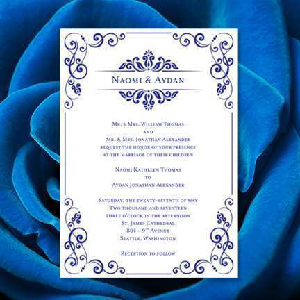 52 Report Wedding Invitation Cards Blank Templates Royal Blue With Stunning Design for Wedding Invitation Cards Blank Templates Royal Blue