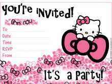 52 Standard Birthday Invitation Card Template Hello Kitty for Ms Word with Birthday Invitation Card Template Hello Kitty