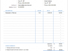 52 Standard Invoice Hourly Rate Template For Free for Invoice Hourly Rate Template