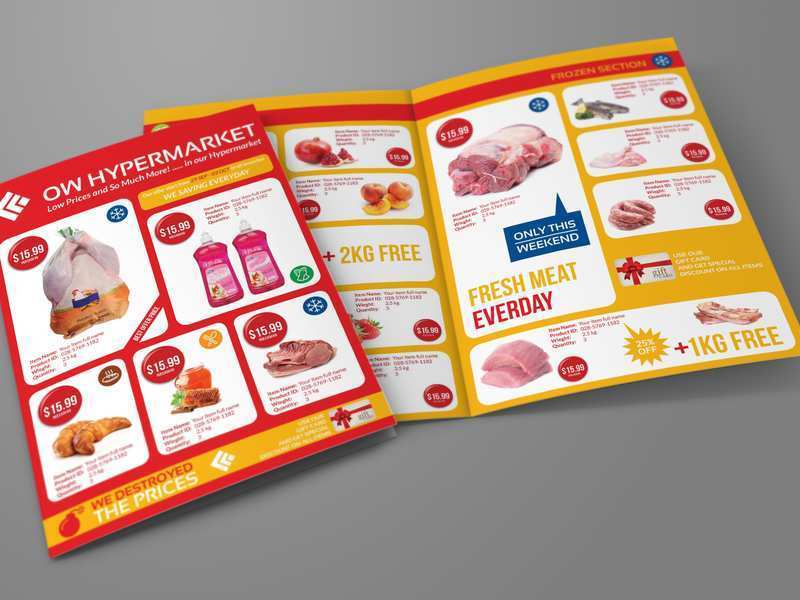 52 Standard Supermarket Flyer Template With Stunning Design with Supermarket Flyer Template