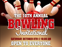 52 The Best Bowling Event Flyer Template Maker by Bowling Event Flyer Template