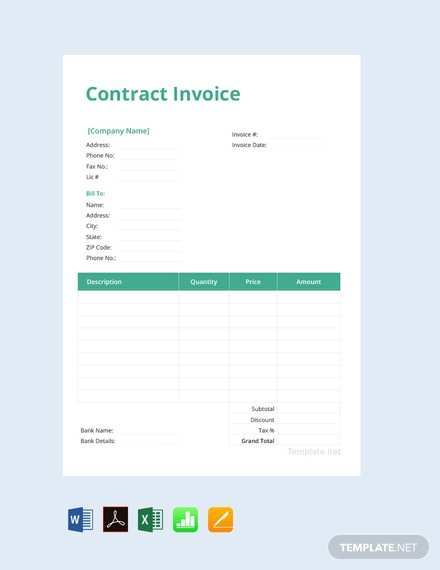 52 Visiting Invoice Template Pages for Ms Word with Invoice Template Pages
