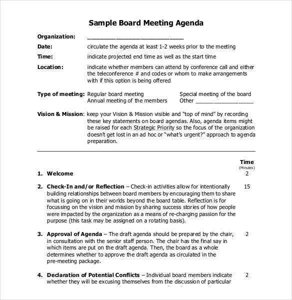 52 Visiting Meeting Agenda Format Examples Maker by Meeting Agenda Format Examples