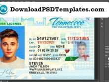 52 Visiting Tennessee Id Card Template in Photoshop with Tennessee Id Card Template