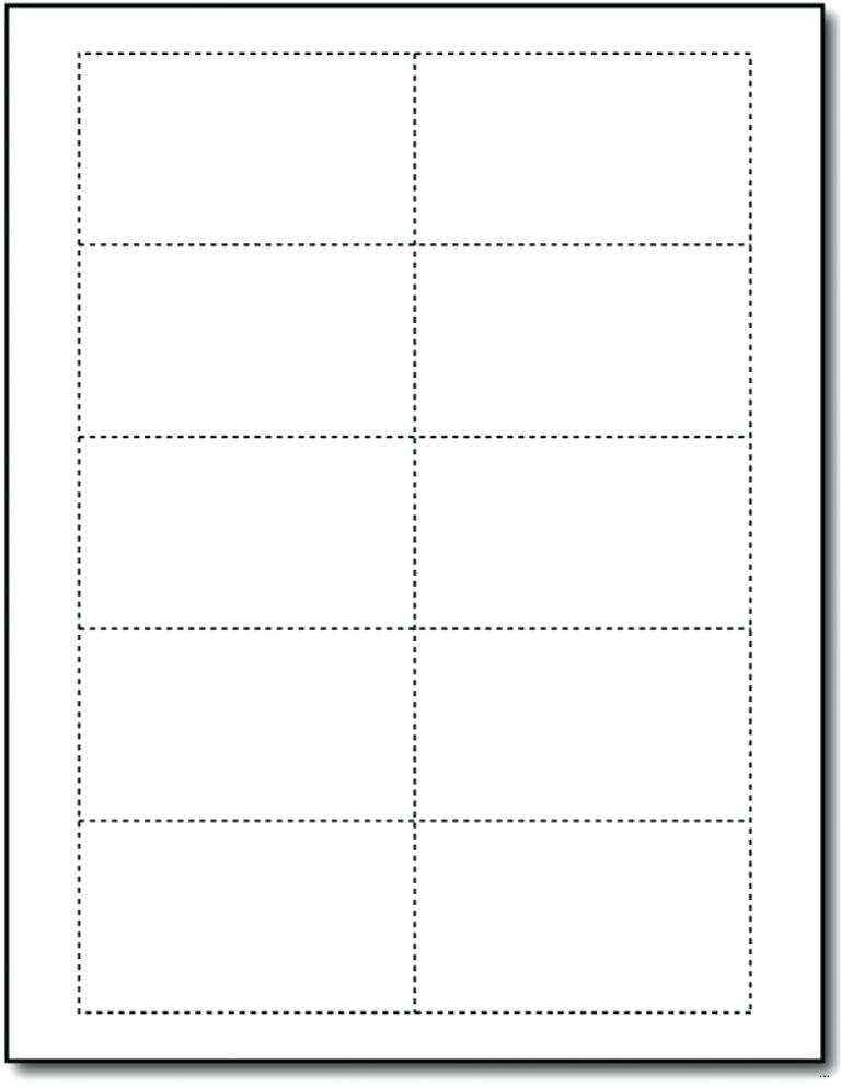 Blank Business Card Template Word 10 Per Sheet Cards Design Templates